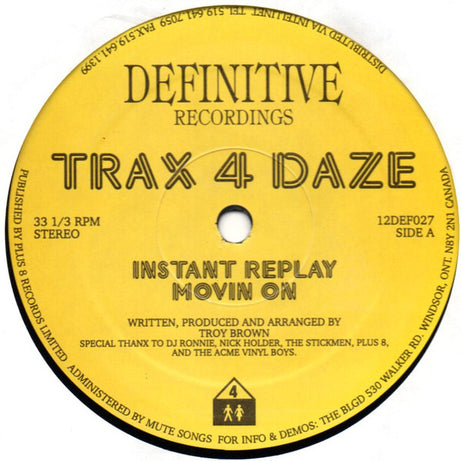 Trax 4 Daze Vol. 1