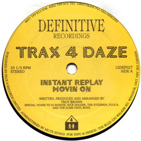 Trax 4 Daze Vol. 1